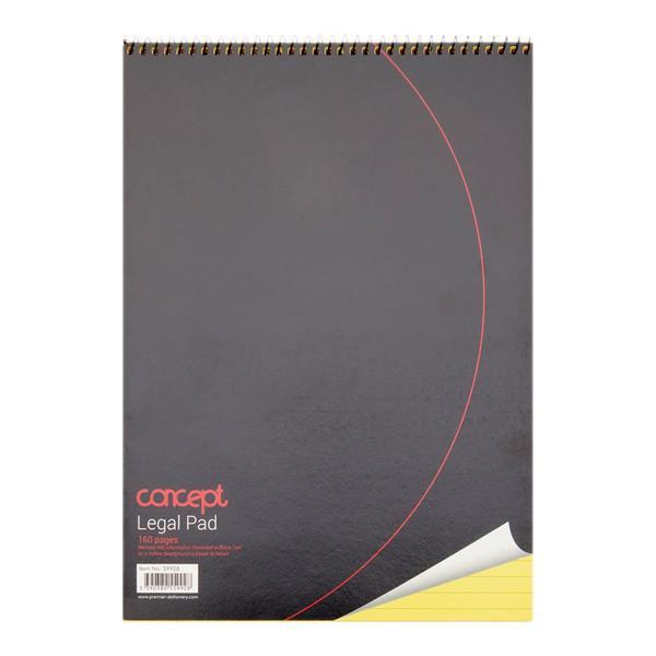 ■ Concept - A4 160 page Spiral Memory Notebook - Canary by Concept on Schoolbooks.ie