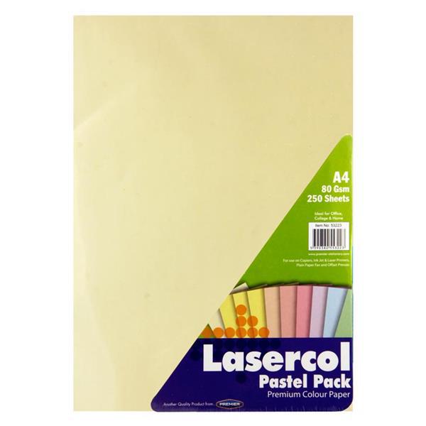 A4 80gsm Colour Paper 1/2 Ream - Pastel by Premier Stationery on Schoolbooks.ie