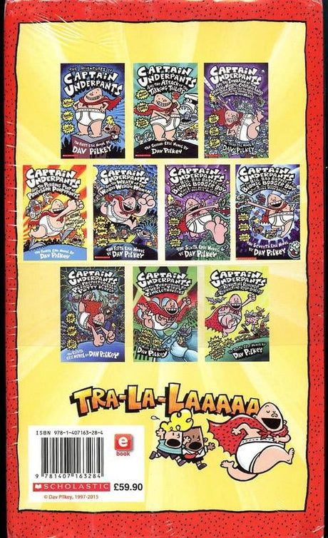 ■ Captain Underpants - 10 Book Set - Paperback by Scholastic on Schoolbooks.ie