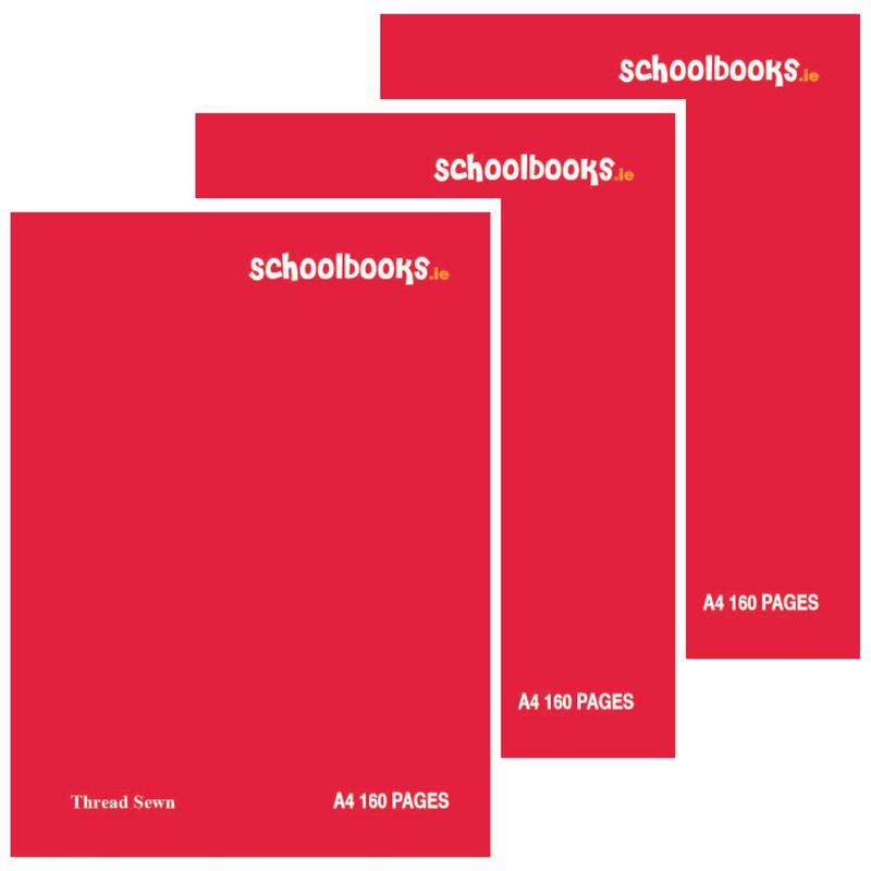 ■ Schoolbooks.ie - A4 Hardback Notebook - 160 Page - 3 Pack - Red by Schoolbooks.ie on Schoolbooks.ie