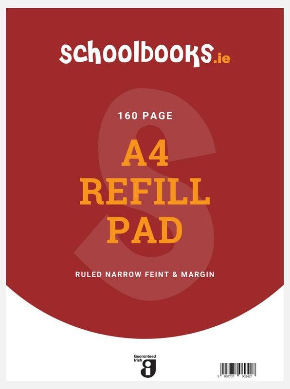 Schoolbooks.ie - A4 Refill Pad - 160 Page - Ruled Narrow Feint & Margin by Schoolbooks.ie on Schoolbooks.ie