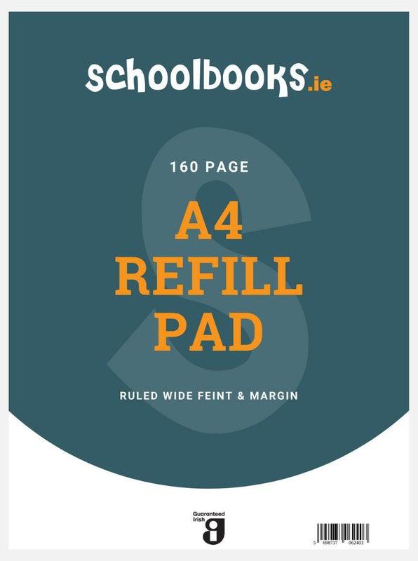 Schoolbooks.ie - A4 Refill Pad - 160 Page - Ruled Wide Feint & Margin by Schoolbooks.ie on Schoolbooks.ie