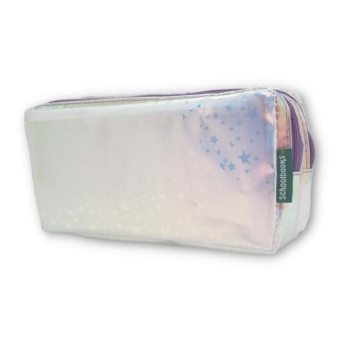 ■ Schoolbooks.ie - Double Pencil Case - Silver Stars by Schoolbooks.ie on Schoolbooks.ie