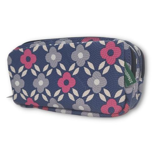 ■ Schoolbooks.ie - Triple Pencil Case - Bead Flower Navy by Schoolbooks.ie on Schoolbooks.ie