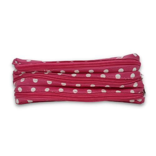 ■ Schoolbooks.ie - Triple Pencil Case - Pink Dots by Schoolbooks.ie on Schoolbooks.ie