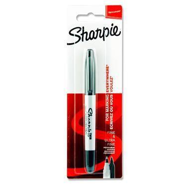Sharpie Carded Twin Tip Permanent Marker - Black by Sharpie on Schoolbooks.ie