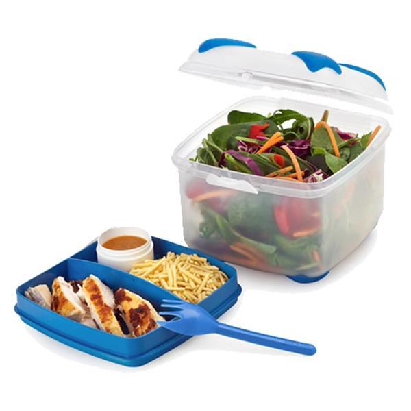 Smash Nude Food Mover 2 Tier Salad Box With Fork by Smash on Schoolbooks.ie