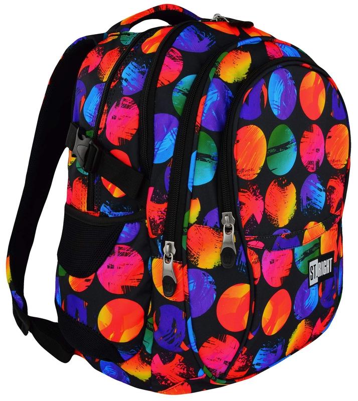 ■ St.Right - Colourful Dots - 4 Compartment Backpack by St.Right on Schoolbooks.ie