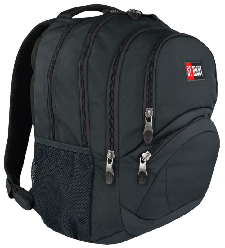 ■ St.Right - Grey - 4 Compartment Backpack by St.Right on Schoolbooks.ie