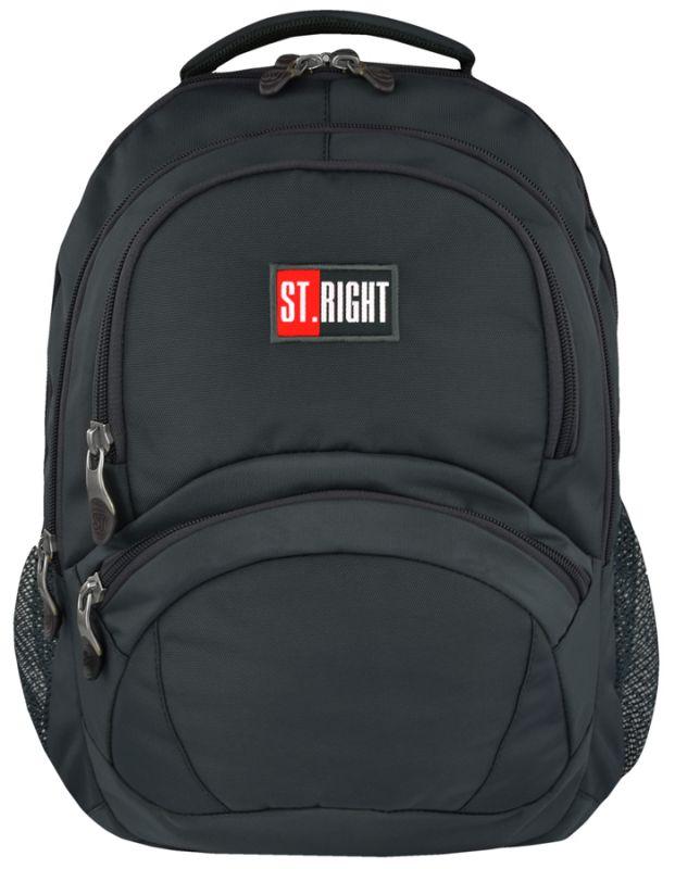 ■ St.Right - Grey - 4 Compartment Backpack by St.Right on Schoolbooks.ie