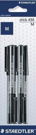 Ball Point Pen - Black - Pack of 6 by Staedtler on Schoolbooks.ie