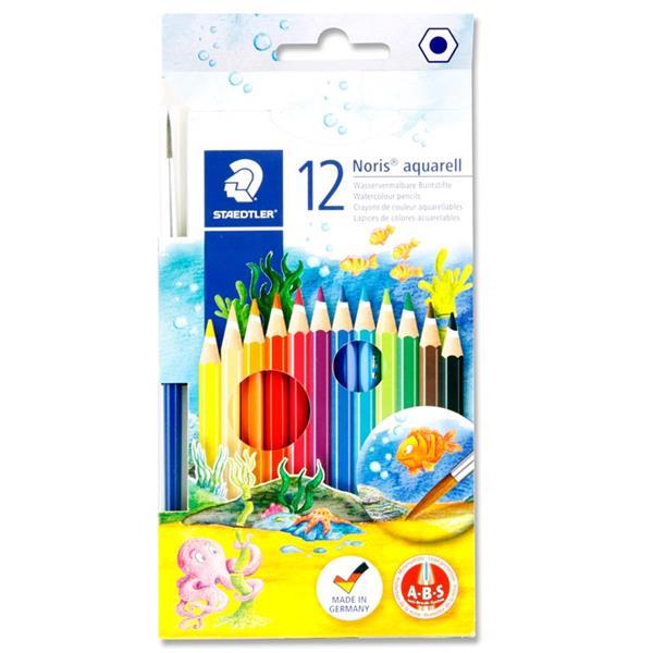 Staedtler - Box of 12 Watercolour Pencils & Paintbrush by Staedtler on Schoolbooks.ie