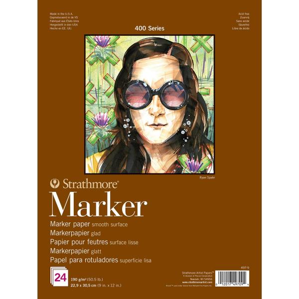 ■ Strathmore - Marker Pad - 9" x 12" - 190g - 24 Sheets by Strathmore on Schoolbooks.ie