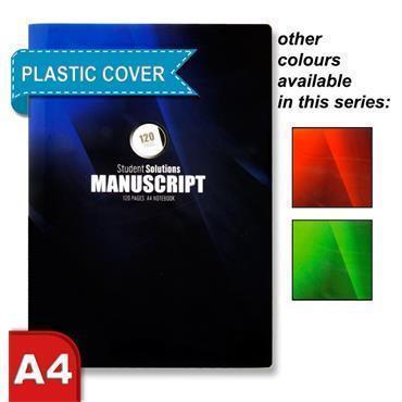 ■ Student Solutions A4 120pg Manuscript Book Plastic Cover by Student Solutions on Schoolbooks.ie