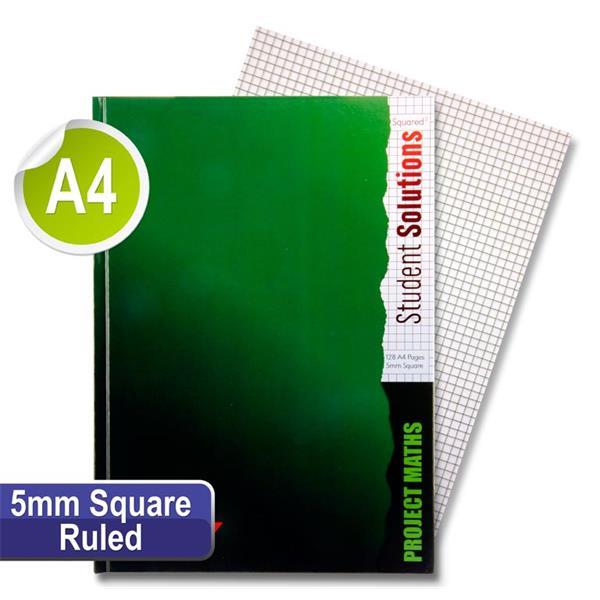 Student Solutions A4 128 Page 5mm Square Hardcover Project Maths by Student Solutions on Schoolbooks.ie