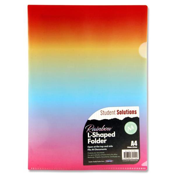 Student Solutions A4 L-shape Folder - Rainbow by Student Solutions on Schoolbooks.ie