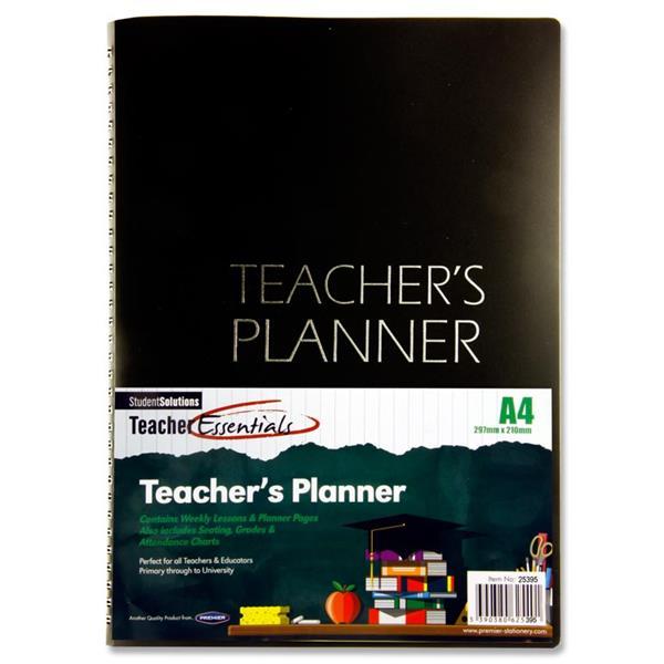 ■ Student Solutions A4 Teacher's Planner - Black Cover by Student Solutions on Schoolbooks.ie