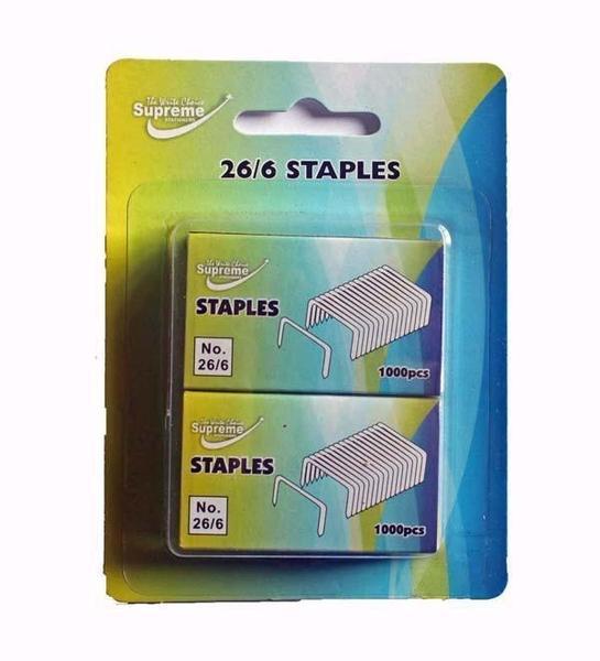 2 x 1000 Staples Blister Carded by Supreme Stationery on Schoolbooks.ie