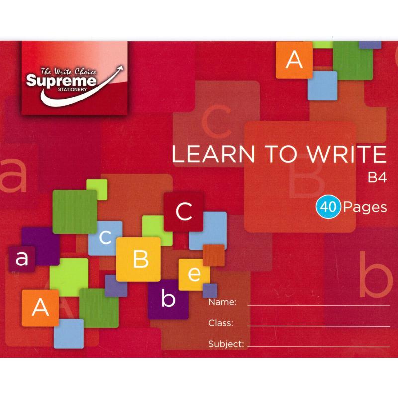 B4 Learn To Write Copy Book - 40 Page by Supreme Stationery on Schoolbooks.ie