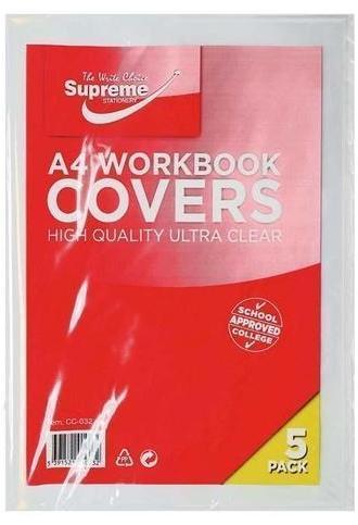 Copy Covers - A4 Copy Size - Pack of 5 by Supreme Stationery on Schoolbooks.ie