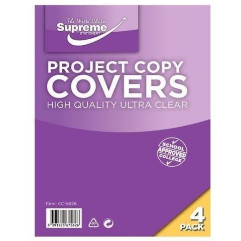 Copy Covers - Project Copy Size - 4 Pack by Supreme Stationery on Schoolbooks.ie