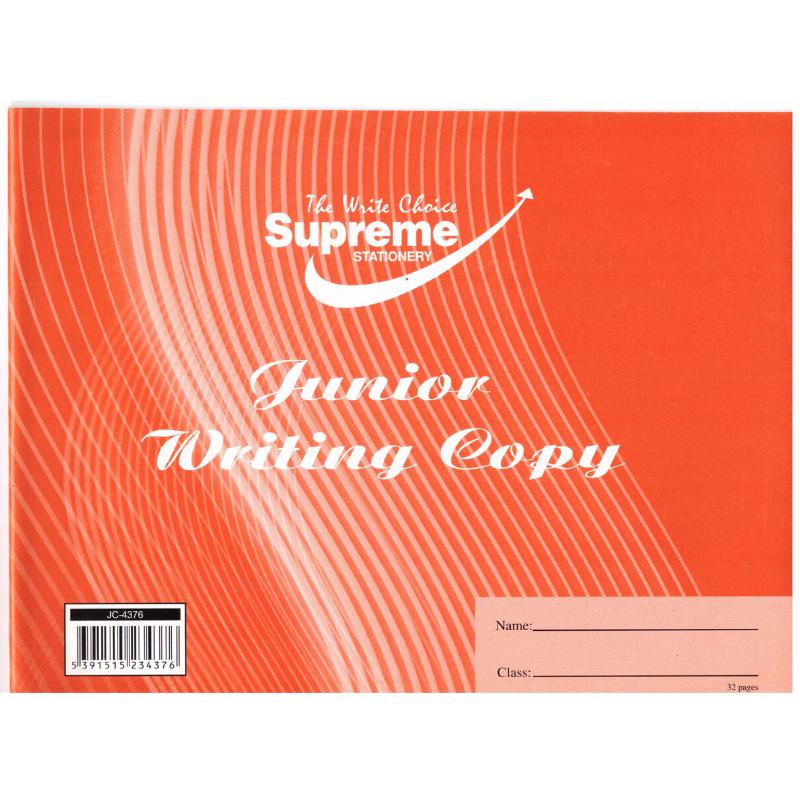 Junior Writing Copy - JW-10 - 32 pages by Supreme Stationery on Schoolbooks.ie