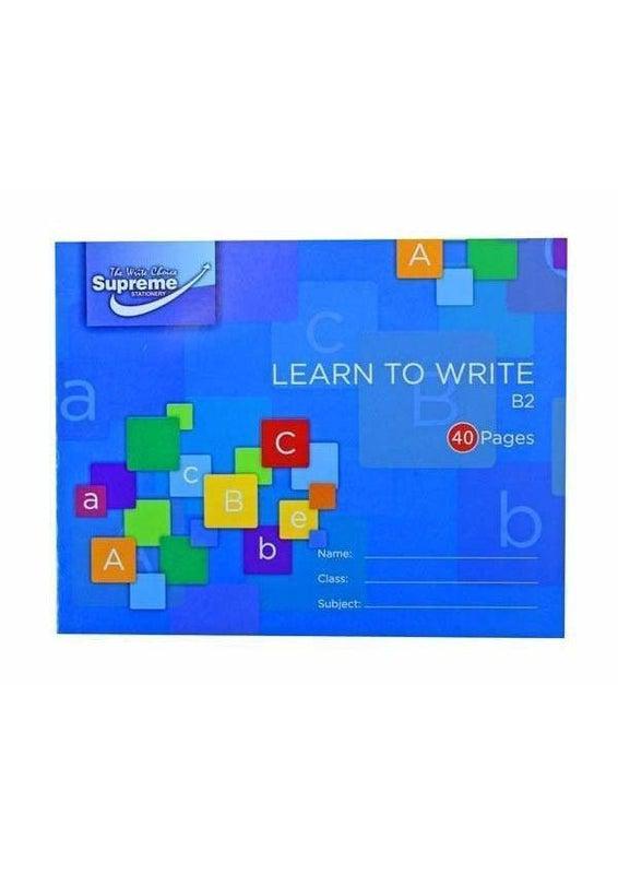 Learn to Write B2 (Wide) Handwriting Copy - 40 page by Supreme Stationery on Schoolbooks.ie