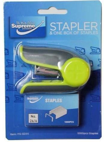 Supreme - Mini Stapler & 1000 Staples by Supreme Stationery on Schoolbooks.ie