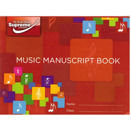 Music Manuscript Book by Supreme Stationery on Schoolbooks.ie