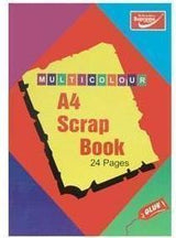 Scrap Book A4 Multi-Colour - 24 Page by Supreme Stationery on Schoolbooks.ie