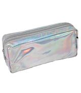 Silver Iridium Double Pencil Case by Supreme Stationery on Schoolbooks.ie