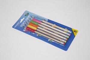 Supreme Stationery - 6 Pack of Pencils With Grips by Supreme Stationery on Schoolbooks.ie