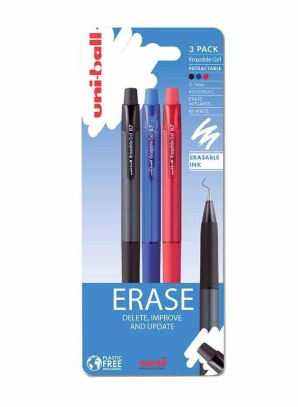 Uni-Ball - Erasable Capped 3 Piece - Black / Blue / Red by Uni-Ball on Schoolbooks.ie