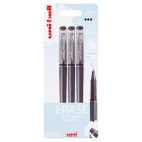 ■ Uni-Ball - Erasable Capped Pack of 3 - Black by Uni-Ball on Schoolbooks.ie