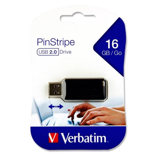 Verbatim Pinstripe USB Drive - 16GB by Verbatim on Schoolbooks.ie