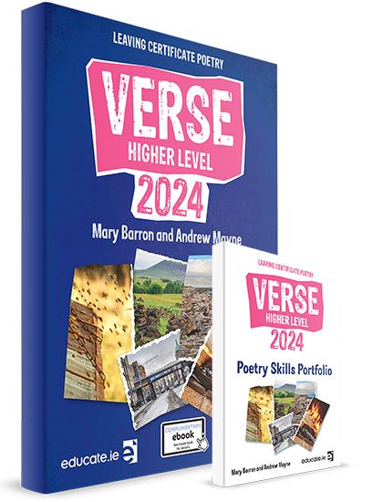 Verse 2024 - Leaving Cert Poetry - Higher Level - Textbook & Poetry Skills Portfolio Book Set by Educate.ie on Schoolbooks.ie