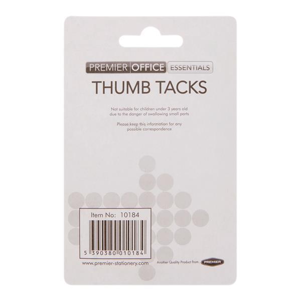 Premier Office - 100 Brass Thumb Tacks by Premier Office on Schoolbooks.ie