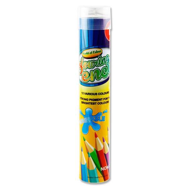 World of Colour - Tube of 12 Colouring Pencils & Sharpener by World of Colour on Schoolbooks.ie