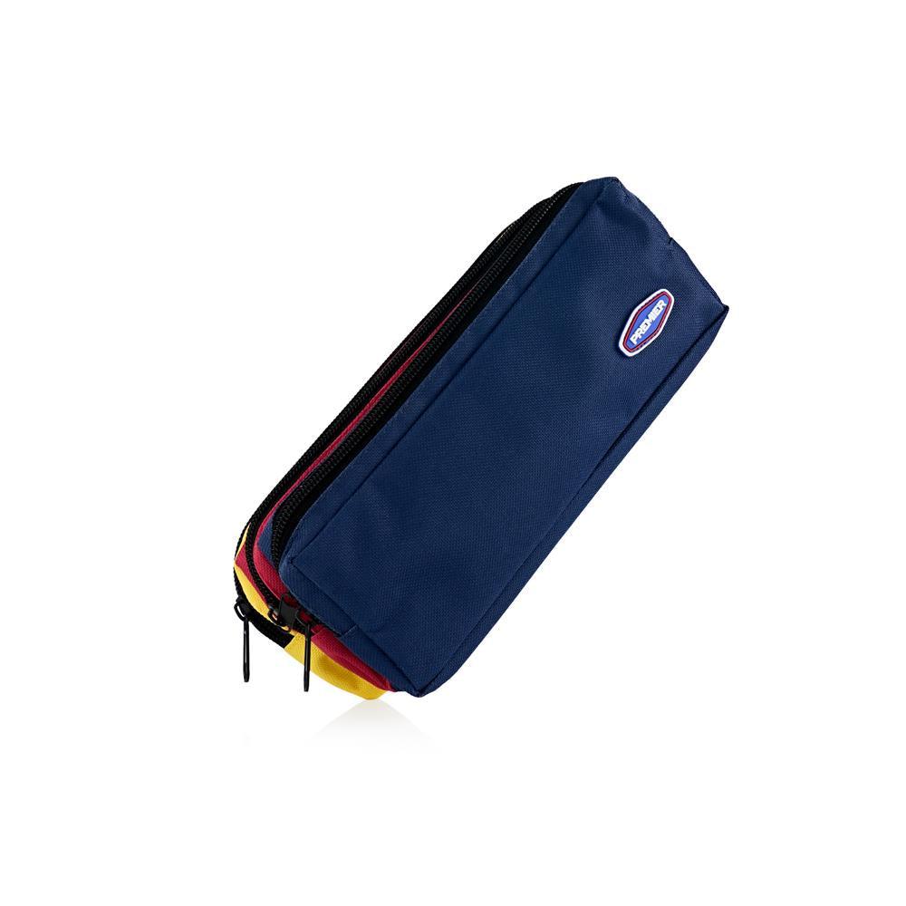 Premier - 3 Pocket Zip Pencil Case - Blue & Red by Premier on Schoolbooks.ie