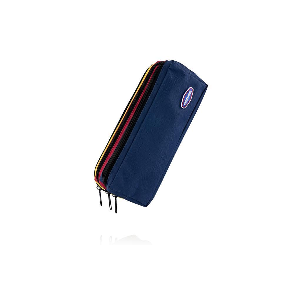 Premier - 3 Pocket Zip Pencil Case - Blue & Red by Premier on Schoolbooks.ie