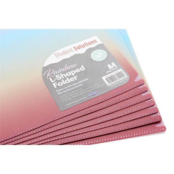 Student Solutions A4 L-shape Folder - Rainbow by Student Solutions on Schoolbooks.ie