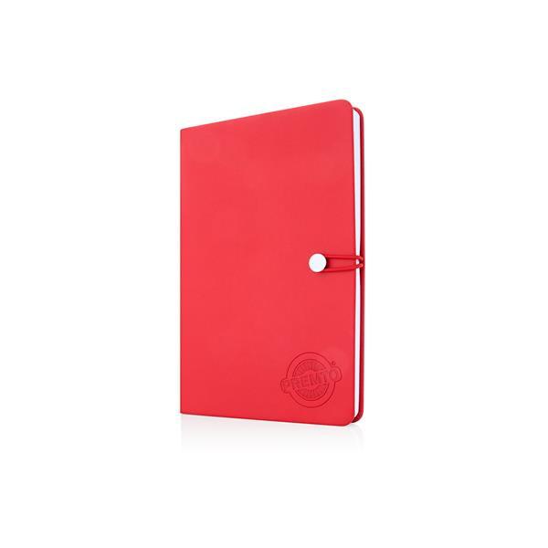 Premto - A5 192 Page Hardcover Pu Notebook With Elastic - Ketchup Red by Premto on Schoolbooks.ie