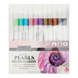 Icon - Pack of 12 Brush Markers - Metallic Pearl by Icon on Schoolbooks.ie