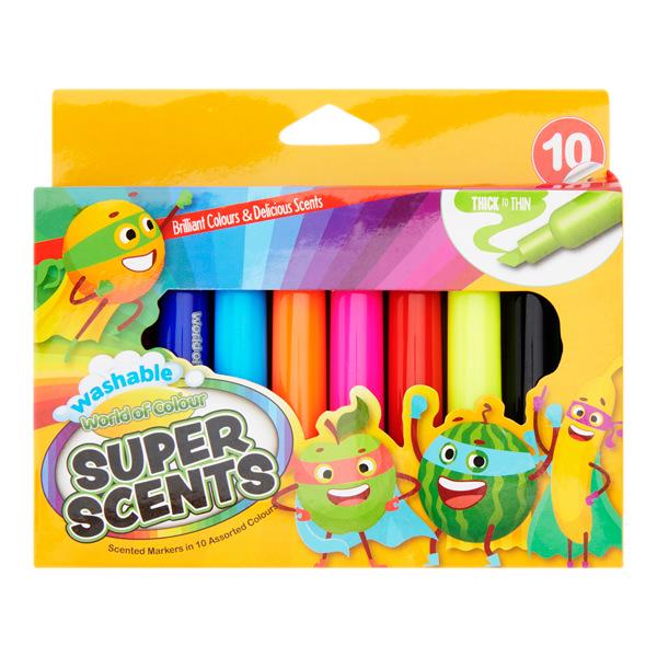 World of Colour - Washable Super Scents - Pack of 10 by World of Colour on Schoolbooks.ie