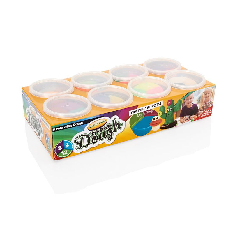 World of Colour - 8x90g Tri-Pots of Dough Set by World of Colour on Schoolbooks.ie