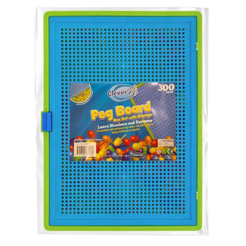 Clever Kidz - Peg Board Box Set with Storage by Clever Kidz on Schoolbooks.ie