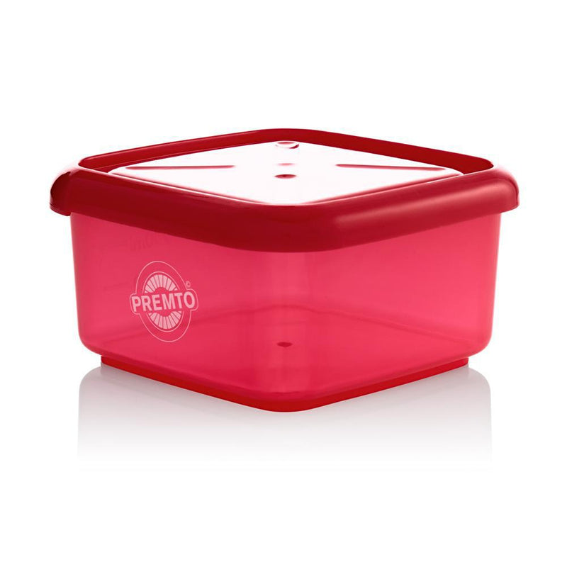 Premto - Pastel Square Meal Box - Ketchup Red by Premto on Schoolbooks.ie