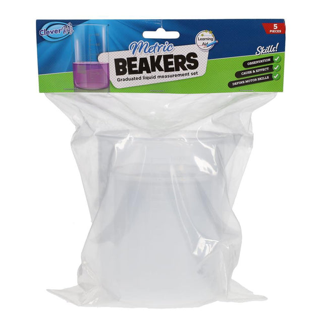 Clever Kidz - Metric Beakers - Pack of 5 by Clever Kidz on Schoolbooks.ie