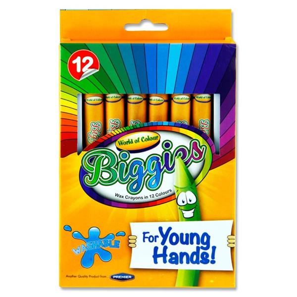 World of Colour - Biggies Box of 12 Crayons for Young Hands by World of Colour on Schoolbooks.ie