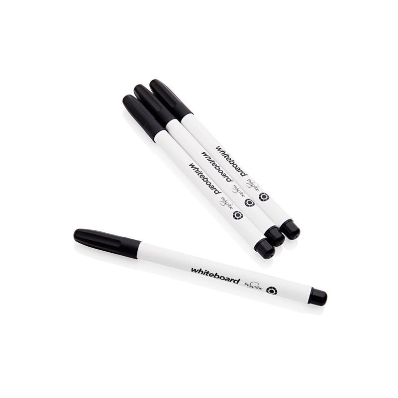 ProScribe - Whiteboard Markers - Black - Pack of 4 by ProScribe on Schoolbooks.ie